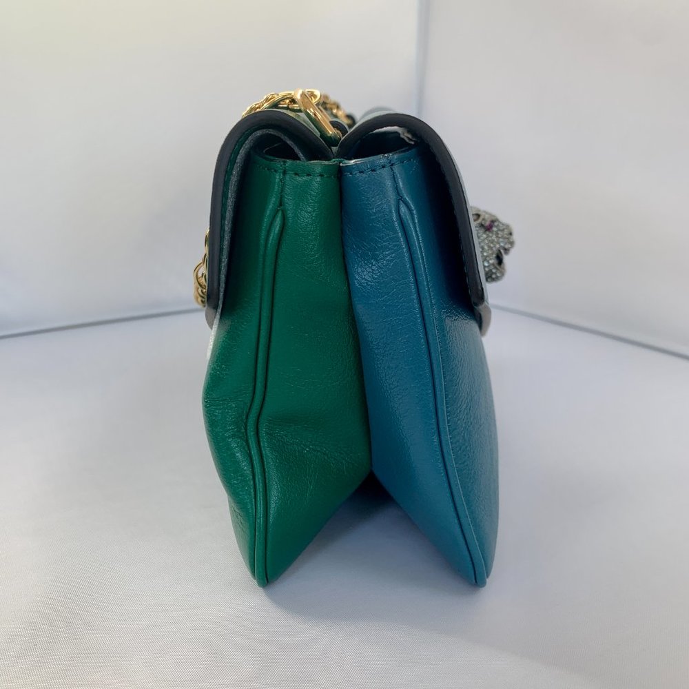 Gucci Thiara Double Envelope Shoulder Bag in Green NEW NEVER WORN W DUSTBAG - Picture 7 of 16